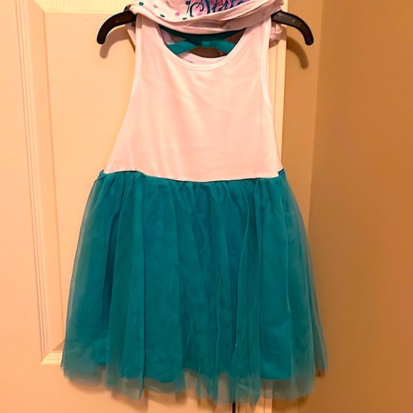 NEW Disney Frozen Princess Tulle Dress- Size 5 - Picture 4 of 9